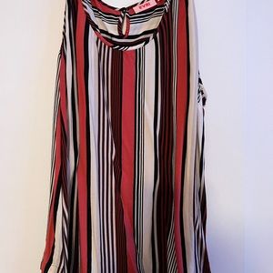 EVRI Plus Size Striped Tank Top
